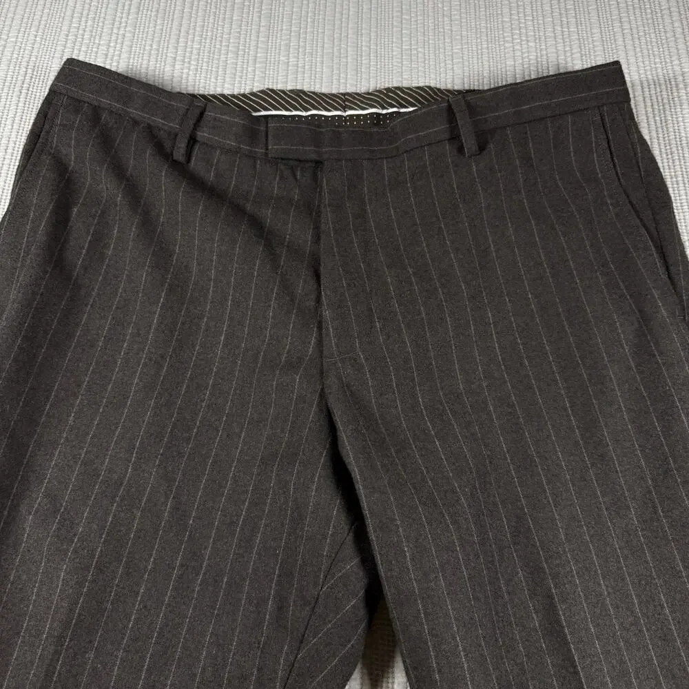Banana Republic Dress Pants Mens 30 X 32 Gray 100% Wool Tailored Fit Trousers